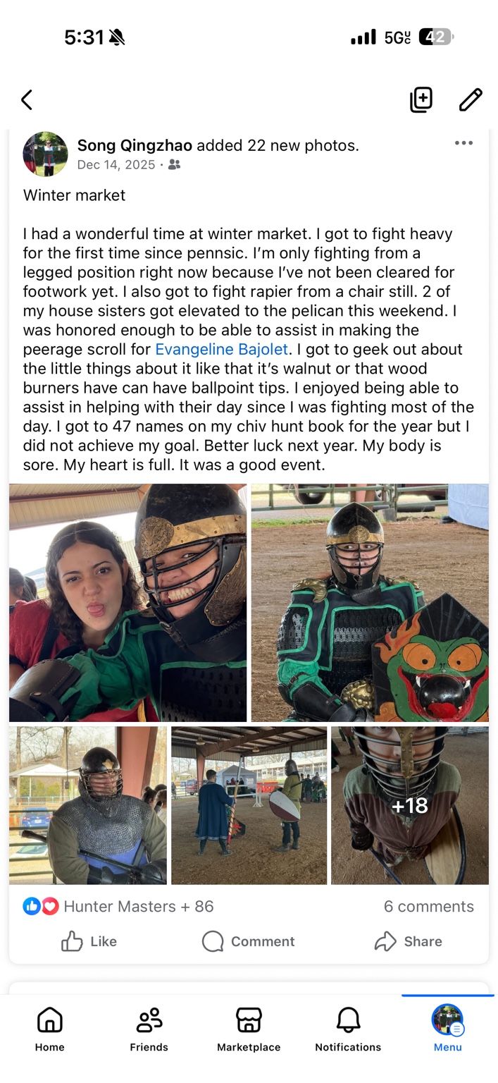 Winter Market post screenshot